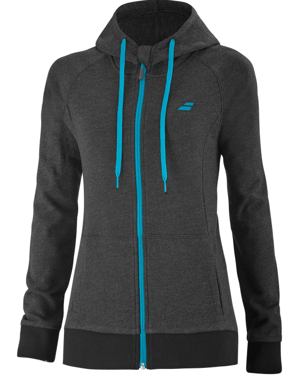 EXERCISE HOOD JACKET WOMEN BLACK HTHR