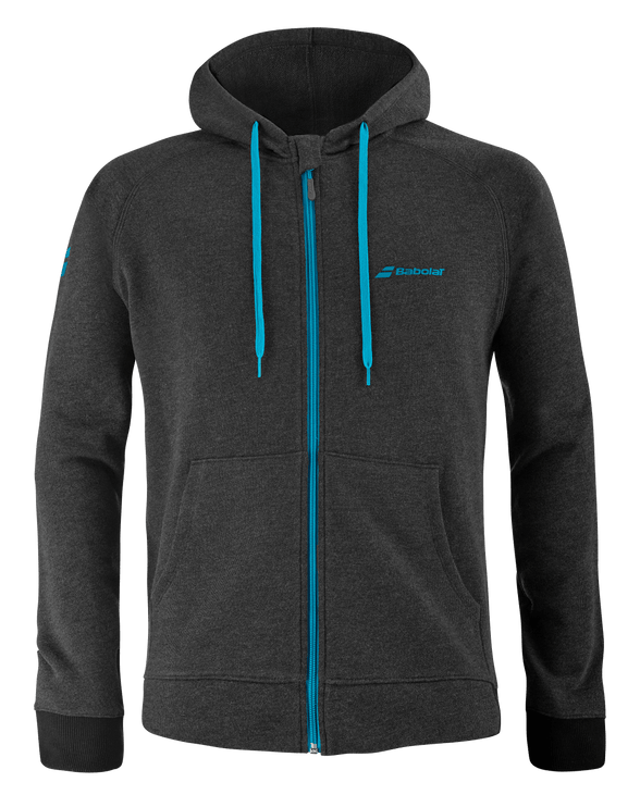 EXERCISE HOOD JACKET MEN BLACK HTHR