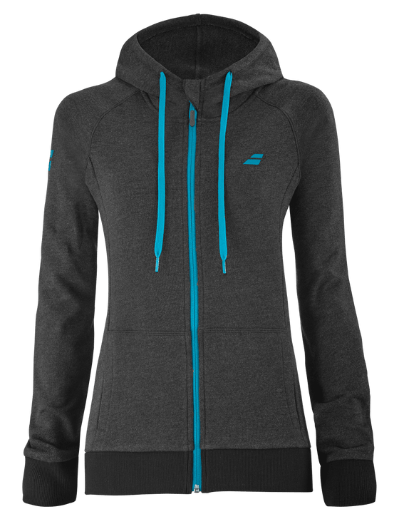 EXERCISE HOOD JACKET WOMEN BLACK HTHR