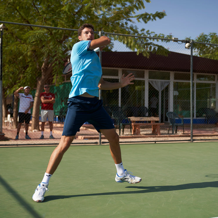 Court Short Sleeve T Shirt - Turquoise White Navy