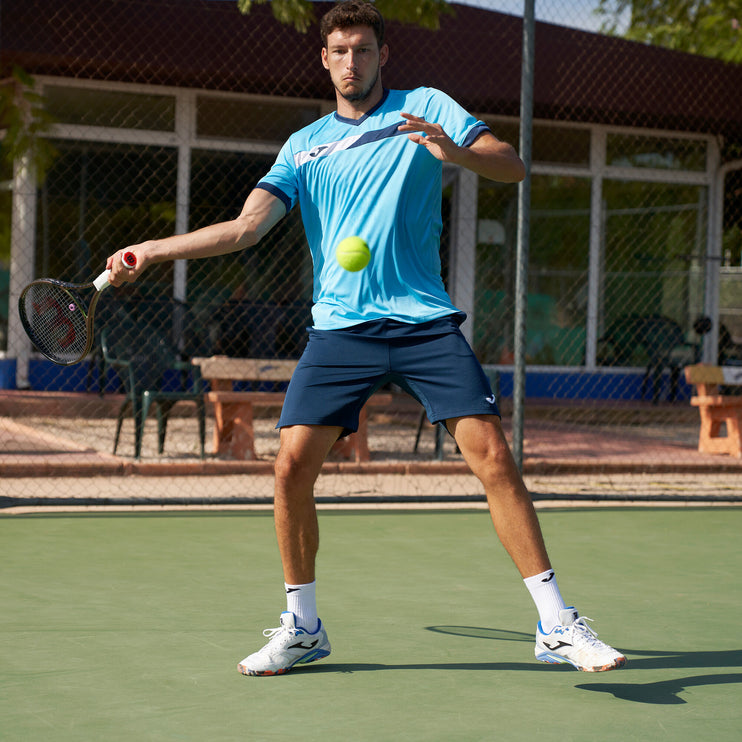 Court Short Sleeve T Shirt - Turquoise White Navy