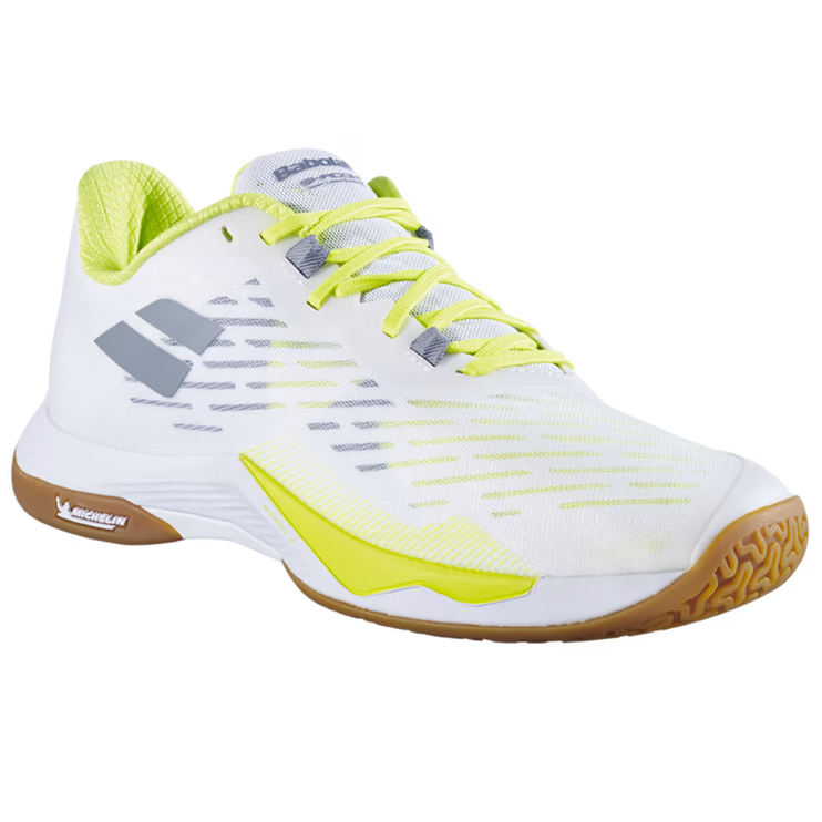 Babolat Shadow Tour 5 Men Badminton Shoes - White Lime