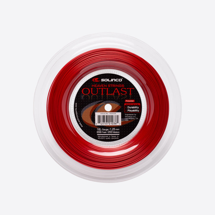 Solinco Outlast Tennis String Reel - 16L Gauge (200m, 1.25mm)