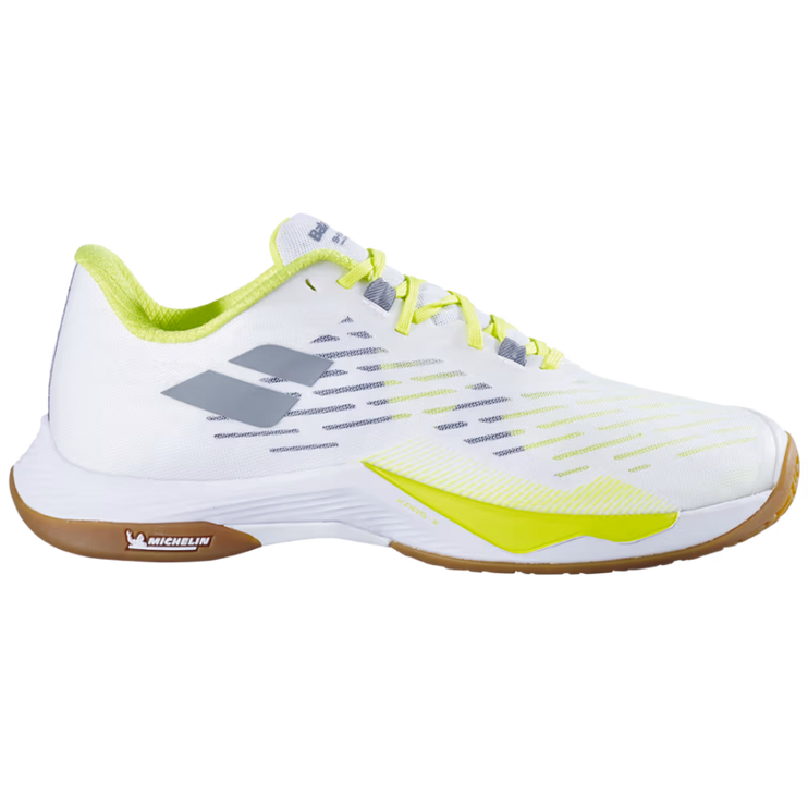 Babolat Shadow Tour 5 Men Badminton Shoes - White Lime