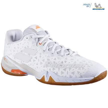 Babolat Shadow Tour 4 Men Badminton Shoes - White / Light Grey