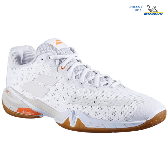 Babolat Shadow Tour 4 Men Badminton Shoes - White / Light Grey