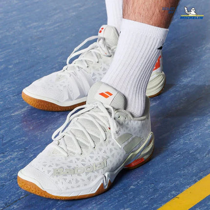 Babolat Shadow Tour 4 Men Badminton Shoes - White / Light Grey
