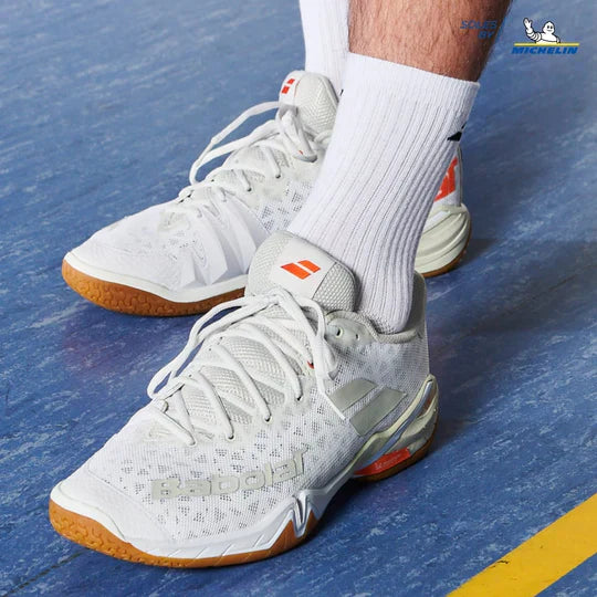 Babolat Shadow Tour 4 Men Badminton Shoes - White / Light Grey
