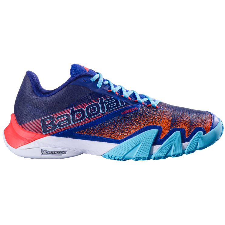 Babolat Jet Premura 2 Padel Shoes (Blue/Poppy Red)