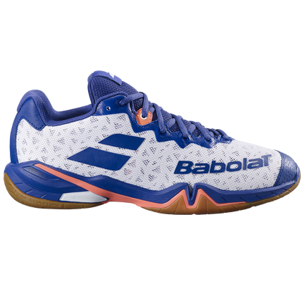 Babolat Shadow Tour 4 Men Badminton Shoes - White / Blue Navy