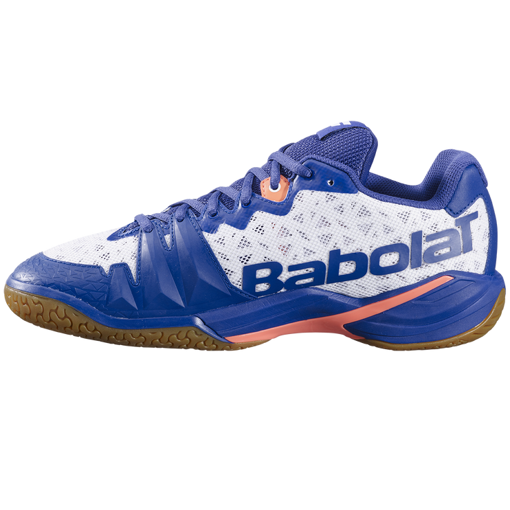Babolat Shadow Tour 4 Men Badminton Shoes - White / Blue Navy
