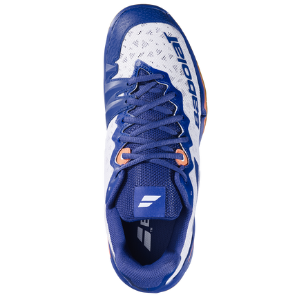 Babolat Shadow Tour 4 Men Badminton Shoes - White / Blue Navy
