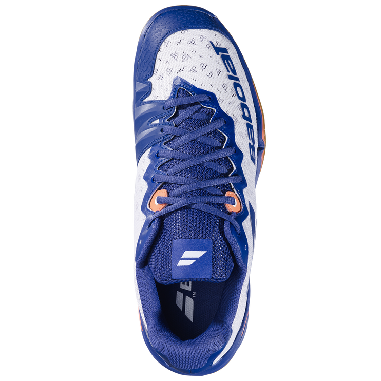 Babolat Shadow Tour 4 Men Badminton Shoes - White / Blue Navy