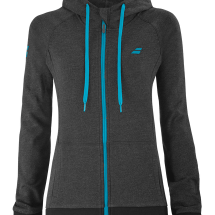 EXERCISE HOOD JACKET WOMEN BLACK HTHR