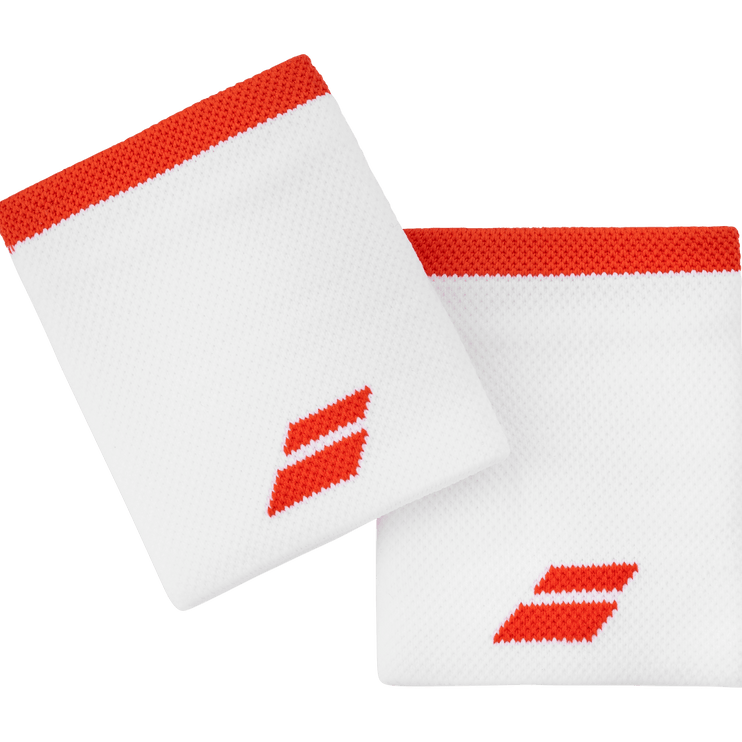 Logo Jumbo Wristband Unisex White /Fiesta Red