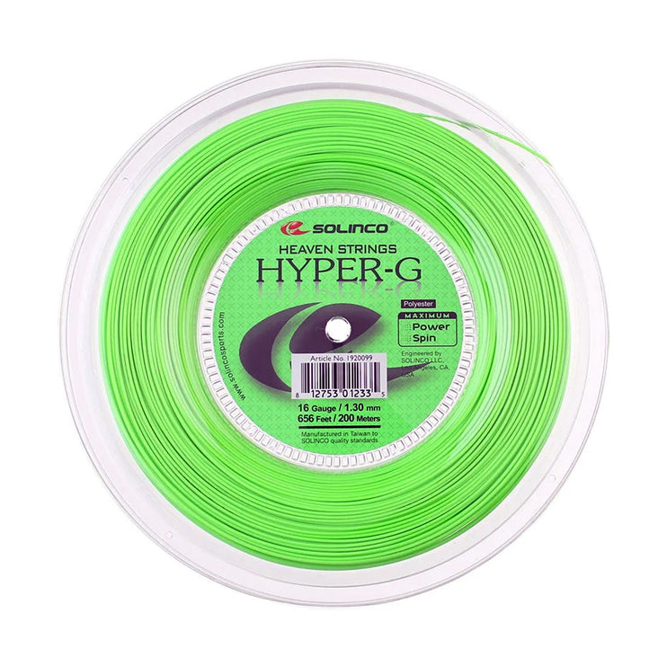 Solinco Hyper G Tennis String - 16 Gauge (200m, 1.30mm)