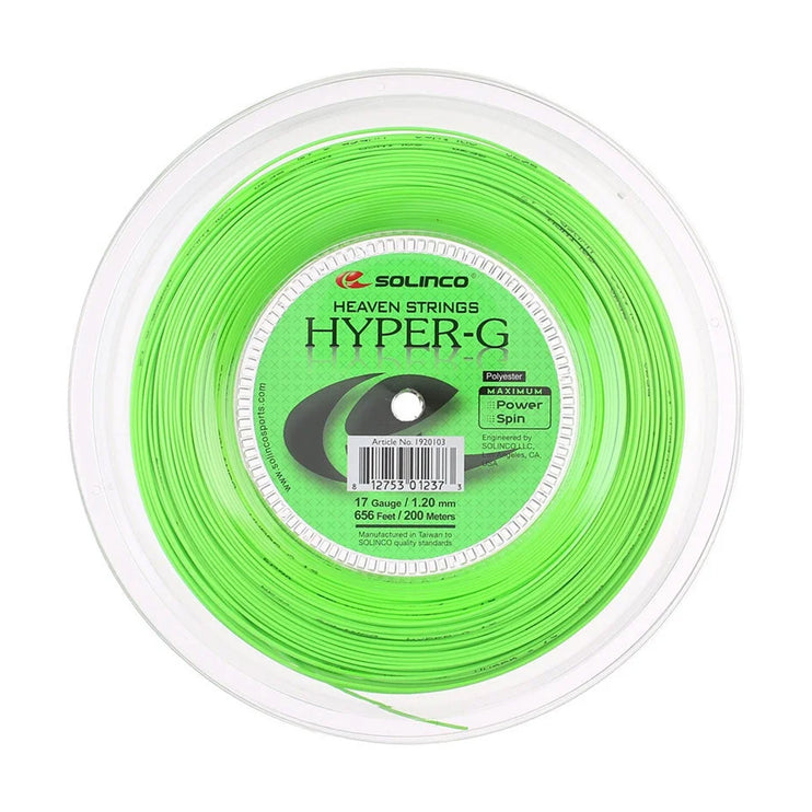 Solinco Hyper G Tennis String - 17 Gauge (200m, 1.20mm)