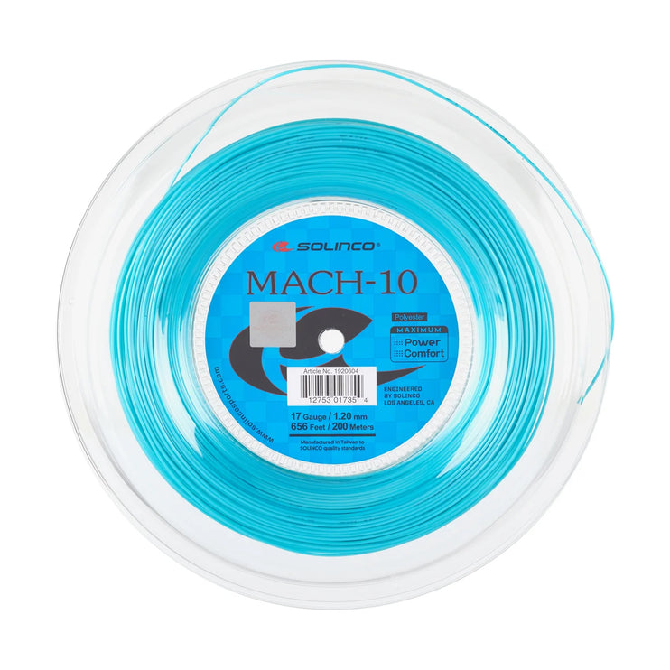 Solinco Mach 10 Tennis String Reel - 17 Gauge (200m, 1.20mm)