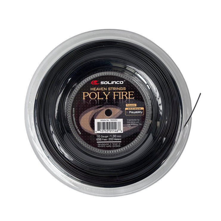 Solinco Polyfire Tennis String Reel - 16 Gauge (200m, 1.30mm)