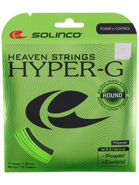 Solinco Hyper G Round Tennis String - 17 Gauge (12m, 1.20mm)