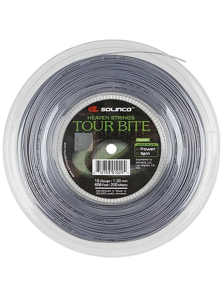 Solinco Tour Bite String Tennis String Reel - 16 Gauge (200m, 1.30mm)