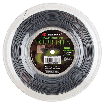 Solinco Tour Bite String Tennis String Reel - 16L Gauge (200m, 1.25mm)