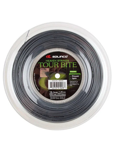 Solinco Tour Bite String Tennis String Reel - 16L Gauge (200m, 1.25mm)