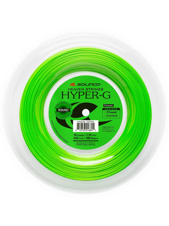 Solinco Hyper G Round Tennis String Reel - 16 Gauge (200m, 1.30mm)
