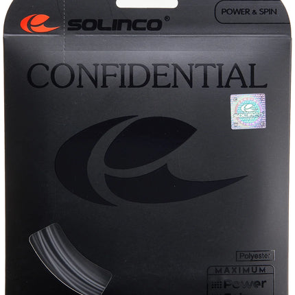 Solinco Confidential Black Tennis String - 17 Gauge (12m, 1.20mm)