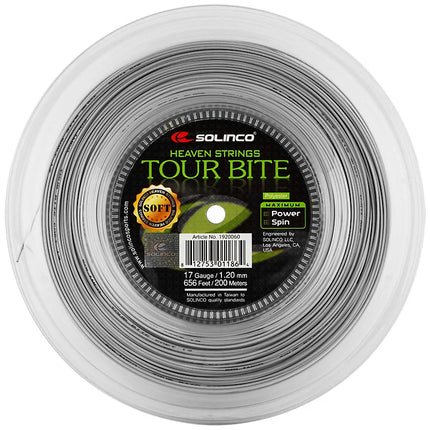 Solinco Tour Bite Soft Tennis String Reel - 17 Gauge (200m, 1.20mm)