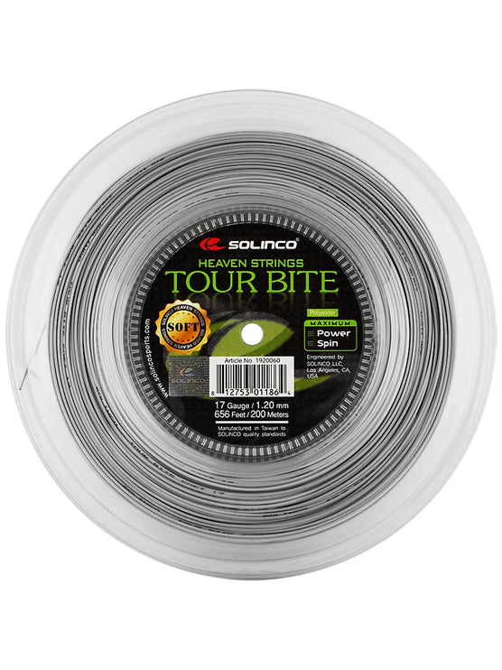 Solinco Tour Bite Soft Tennis String Reel - 17 Gauge (200m, 1.20mm)