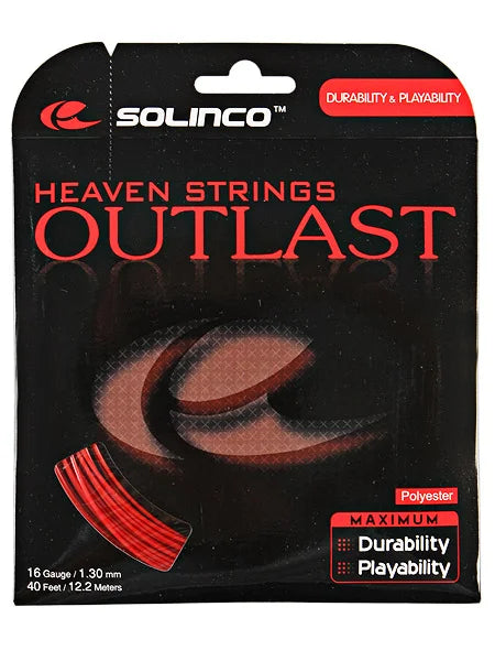 Solinco Outlast Black Tennis String - 16 Gauge (12m, 1.30mm)