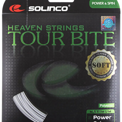 Solinco Tour Bite Soft Black Tennis String - 16L Gauge (12m, 1.25mm)