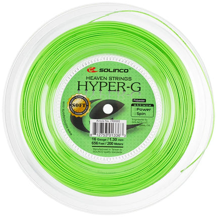 Solinco Hyper G Soft Tennis String Reel - 16 Gauge (200m, 1.30mm)