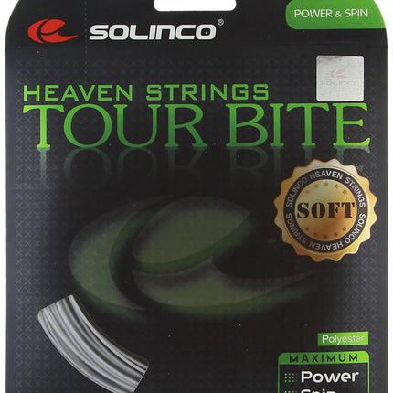 Solinco Tour Bite Soft Black Tennis String - 17 Gauge (12m, 1.20mm)