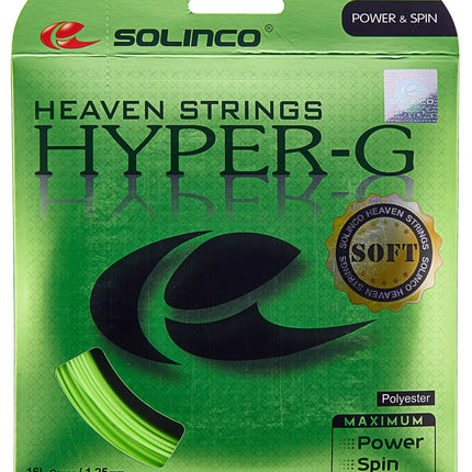Solinco Hyper G Soft Green Tennis String - 16L Gauge (12m, 1.25mm)