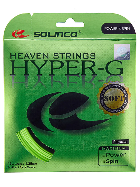 Solinco Hyper G Soft Green Tennis String - 16L Gauge (12m, 1.25mm)