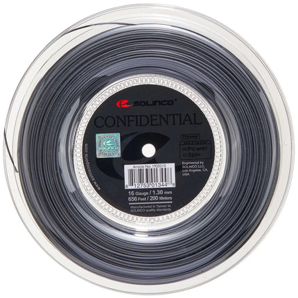 Solinco Confidential Tennis String Reel - 16 Gauge (200m, 1.30mm)