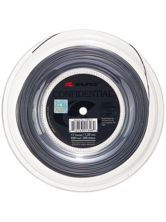 Solinco Confidential Tennis String Reel - 17 Gauge (200m, 1.20mm)